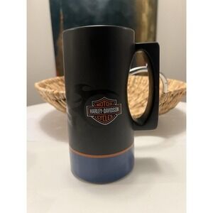 Harley Davidson Motorcycles Beer Stein Beer Mug, Black & Blue, Logo, NWOT